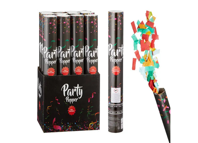Party Popper Klassik, groß, 40 cm - Perfekte Konfetti-Kanone für Feiern & Events TK Gruppe® Grosshandel 