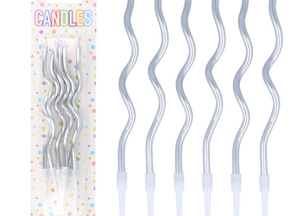 Partykirschen 12Cm mit Haltern, 6Er-Set, Silber Wellig TK Gruppe® Grosshandel 