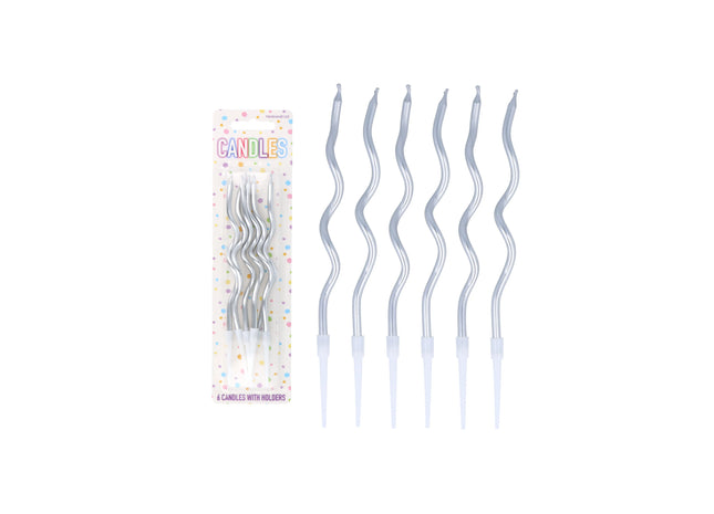 Partykirschen 12Cm mit Haltern, 6Er-Set, Silber Wellig TK Gruppe® Grosshandel 