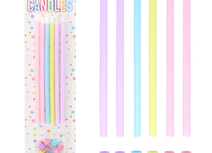 Partykirschen 12,5 cm mit Halfter, 6 Stück in 4 Pastellfarben, Deko zur Deko TK Gruppe® Grosshandel 