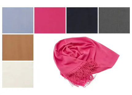 Pashmina Schals, Unifarben, 70x200 cm, 6er-Set, Elegant & Weich - 100 Zeichen TK Gruppe® Grosshandel 