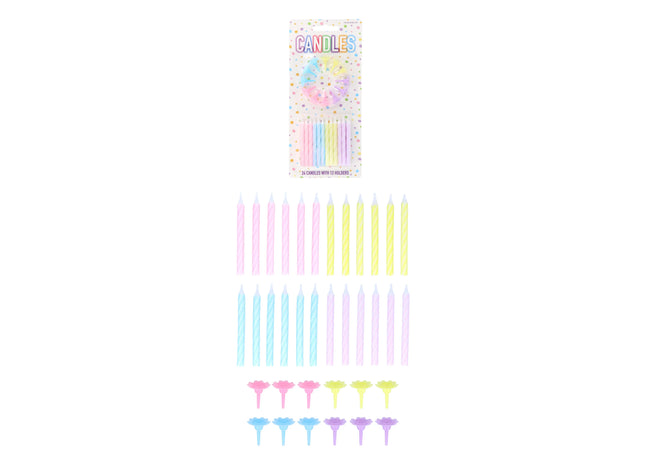 Pastellfarbene Partykirschen, 24er-Set mit 12 Halftern, 6 cm, in verschiedenen Farben TK Gruppe® Grosshandel 