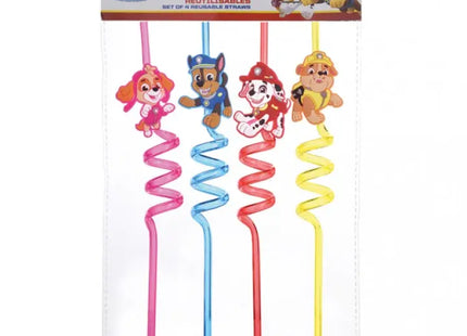 Paw Patrol Beverage Straws Set of 4, Assorted Pack of 4 TK Gruppe® Grosshandel 