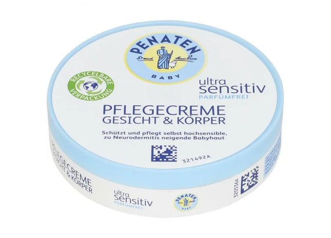 Penaten Ultra Sensitiv Creme für Gesicht und Körper - Ohne Duftstoffe für empfindliche Haut TK Gruppe® Grosshandel 