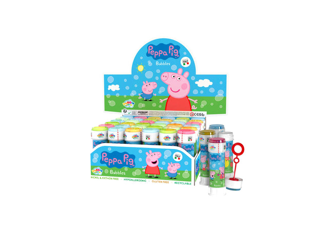 Peppa Pig Seifenblasen 60ml mit Puzzle-Labyrinth, Kinderspielzeug für Draußen TK Gruppe® Grosshandel 