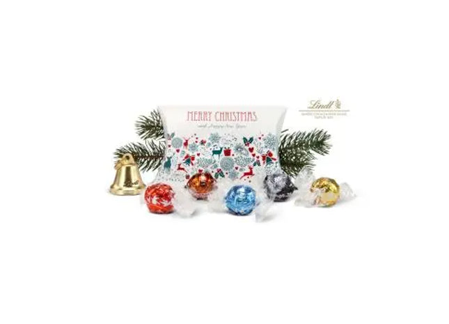 Personalisierbare Lindor Weihnachtstasche – Ideal als süßes Präsent & Werbegeschenk TK Gruppe® Grosshandel 
