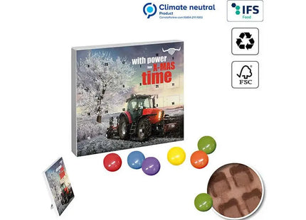 Personalisierbarer Mini-Adventskalender mit Schokolinsen von reinpapier TK Gruppe® Grosshandel 