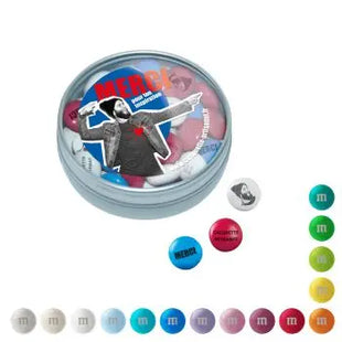 Personalisierte M&M'S in Klarsichtbox mit individuellem Druck, Perfektes Geschenk TK Gruppe® Grosshandel 