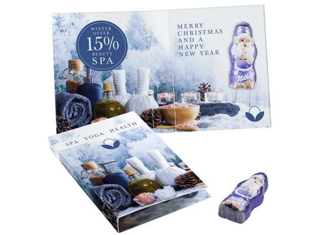 Personalisierte süße Briefchen mit Milka Mini Weihnachtsmann - Festlicher Genuss TK Gruppe® Grosshandel 