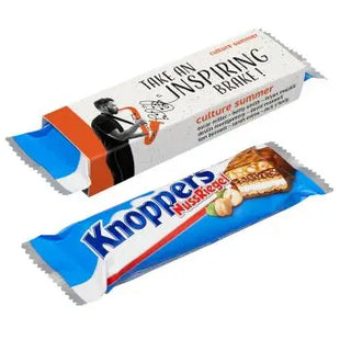 Personalisierter Knoppers Riegel mit individuellem Druck - Ideal als Snack TK Gruppe® Grosshandel 