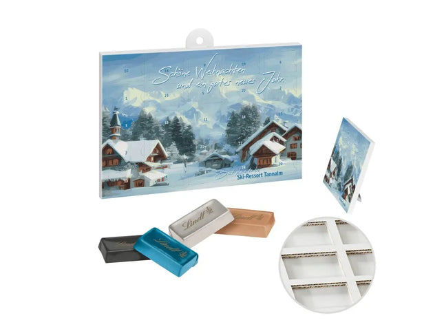 Personalisierter Lindt Naps Schokoladen Adventskalender im A5-Format TK Gruppe® Grosshandel 
