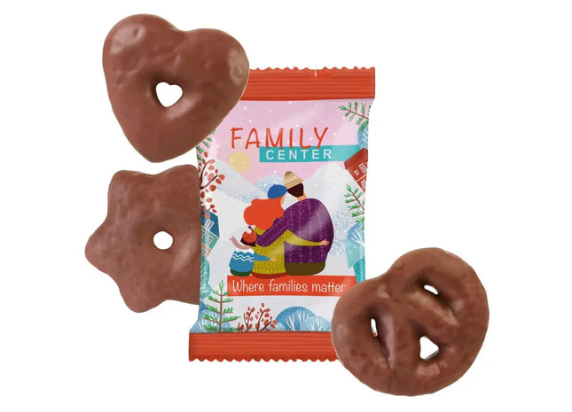Personalisierter Schoko-Lebkuchen-Mix - Festliche Leckerei mit individuellem Druck TK Gruppe® Grosshandel 