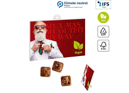 Personalisierter veganer A5-Schoko-Adventskalender, umweltfreundlich TK Gruppe® Grosshandel 
