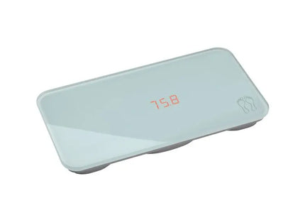 Personenwaage REFLECTS-NAVOJOA – Weiß und Transparent, stilvolles Design, präzise Gewichtsmessung TK Gruppe® Grosshandel 