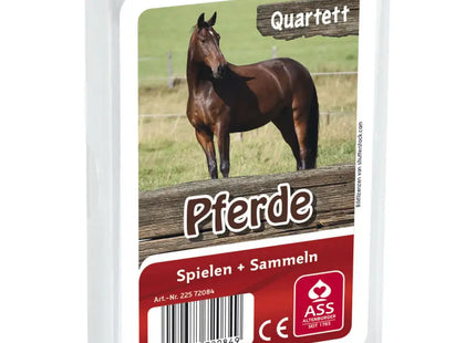 Pferde-Quartett: 33 Karten-Spiel im robusten Kunststoffetui - Entdecke Pferderassen TK Gruppe® Grosshandel 