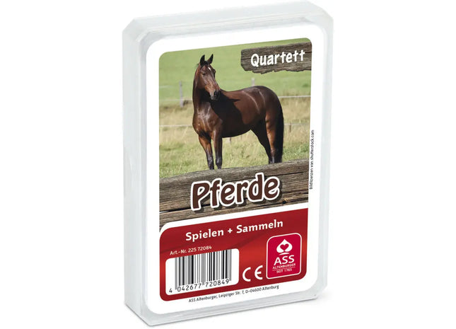 Pferde-Quartett: 33 Karten-Spiel im robusten Kunststoffetui - Entdecke Pferderassen TK Gruppe® Grosshandel 
