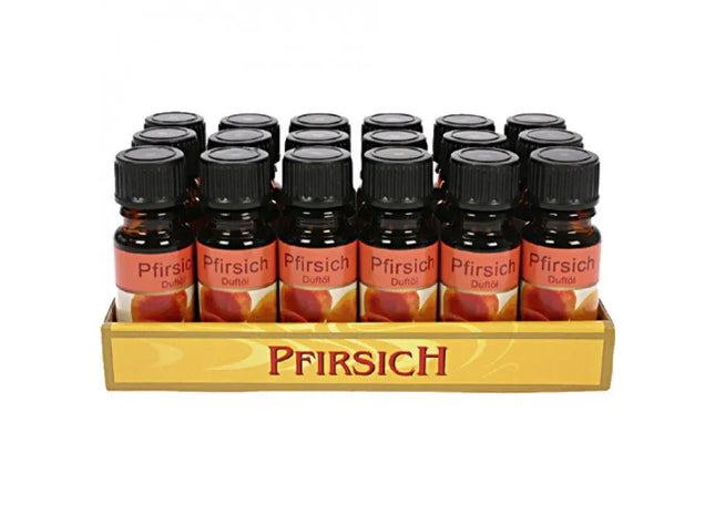 Pfirsich Duftöl 10ml - Saftiges Aroma in dekorativer Glasflasche TK Gruppe® Grosshandel 