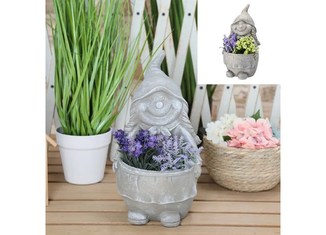 Pflanztopf Gartenzwerg Frau, Höhe 36 cm TK Gruppe® Grosshandel 