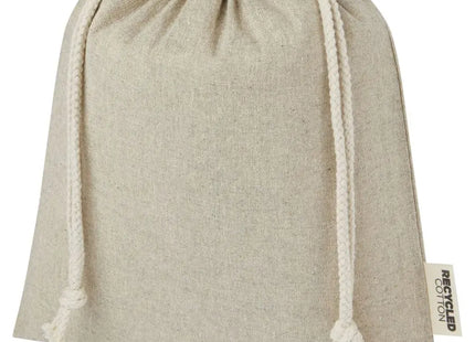 Pheebs Mittlerer Zuziehbeutel 1,5L aus Recyclingbaumwolle, Heather Natur, Modern TK Gruppe® Grosshandel 