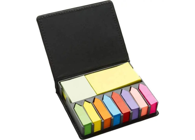 Pierce PU-Haftnotizen-Set: Organisieren Sie sich stilvoll mit diesen praktischen Notizblöcken in einem eleganten Etui TK Gruppe® Grosshandel 