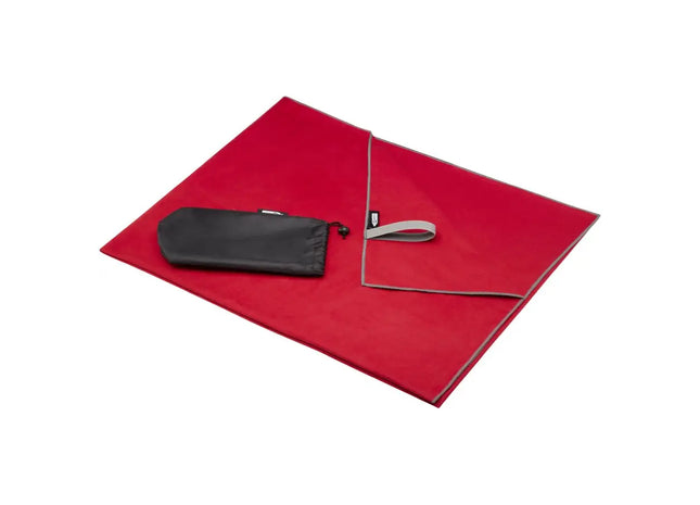 Pieter ultraleichtes GRS Handtuch 100 × 180 cm - rot: Schnell trocknend und perfekt für unterwegs TK Gruppe® Grosshandel 