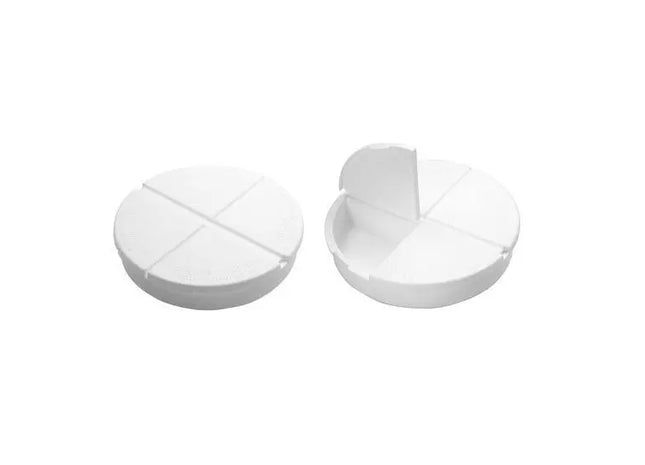Pillendose Gamma (4 Fächer, aufklappbare Deckel) – Weiß, praktische und organisierte Aufbewahrungslösung TK Gruppe® Grosshandel 