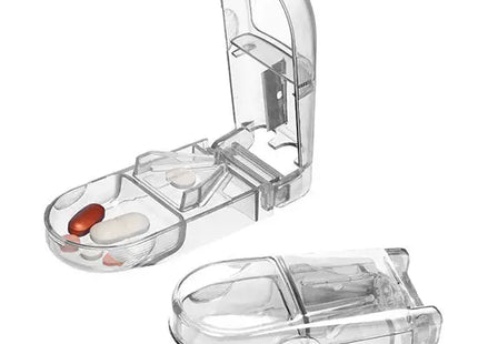Pillendose Lambda (mit Tablettenteiler) – Glasklar, praktische und transparente Aufbewahrungslösung TK Gruppe® Grosshandel 