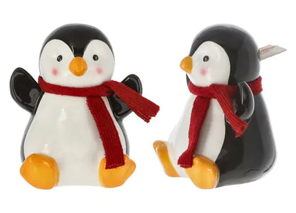Pinguin-Spardose mit Schal, ca. 13x16 cm – Niedlicher Sparfreund TK Gruppe® Grosshandel 