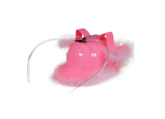 Pink Lady Trinkhelm mit Federumrandung TK Gruppe® Grosshandel 