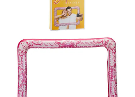 Pinkfarbener Aufblasbarer Selfie-Rahmen - Foto-Accessoire, 75x50cm TK Gruppe® Grosshandel 