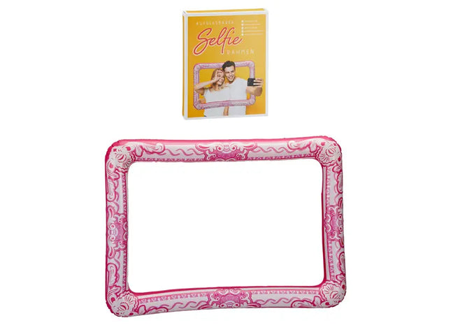Pinkfarbener Aufblasbarer Selfie-Rahmen - Foto-Accessoire, 75x50cm TK Gruppe® Grosshandel 