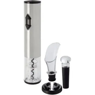Pino Elektrokorkenzieher-Set - Silber, Luxuriöses Weinöffner-Komplettset TK Gruppe® Grosshandel 