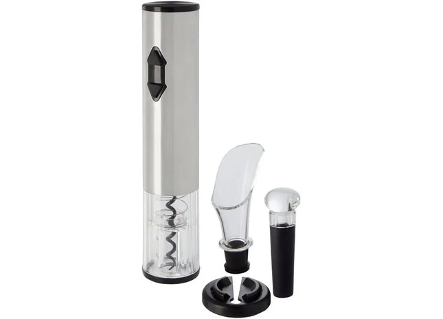 Pino Elektrokorkenzieher-Set in Silber mit Weinzubehör, elegant & funktionell TK Gruppe® Grosshandel 