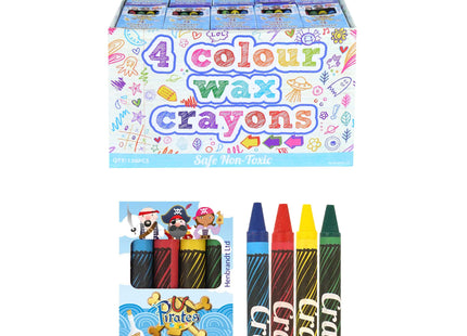 Pirate Kreidestifte 8cm - 4Er Pack Farbige Kreide für Kinder, Straßen- & Tafelmalkreide TK Gruppe® Grosshandel 