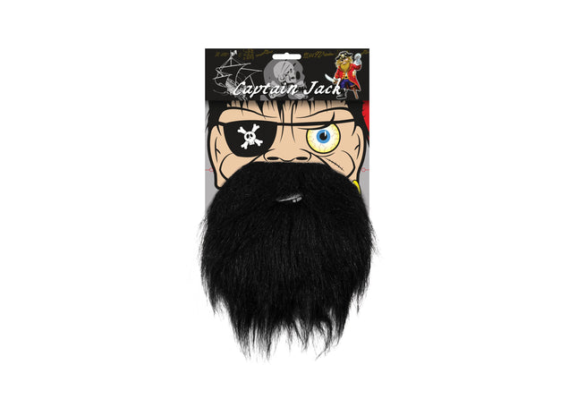 Piraten-Bart-Set, authentische Verkleidung für Karneval und Themenpartys TK Gruppe® Grosshandel 