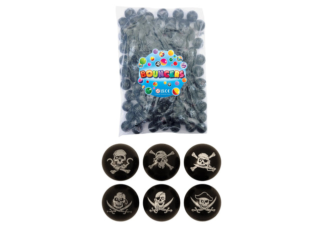 Piraten-Jetball 3,3 cm, 6 verschiedene Designs, hochgesprungener Miniball für Themenspiele und Geschenke TK Gruppe® Grosshandel 