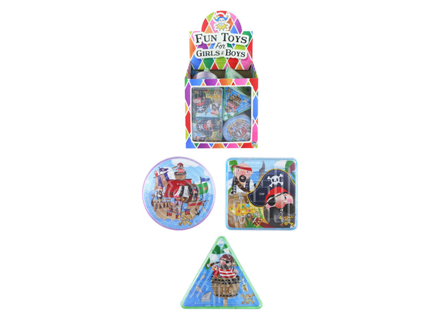 Piraten-Labyrinth-Puzzle, 3 verschiedene Formen, Abenteuer-Lernspiel für Kinder TK Gruppe® Grosshandel 