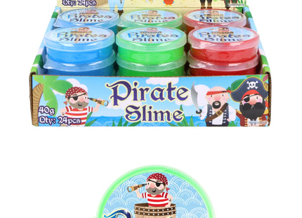 Piraten-Schleim 40G, Farbig Sortiert, 7x2cm – Ideal für Kinderaktivitäten und Partyspiele TK Gruppe® Grosshandel 