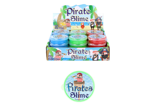 Piraten-Schleim 40G, Farbig Sortiert, 7x2cm – Ideal für Kinderaktivitäten und Partyspiele TK Gruppe® Grosshandel 