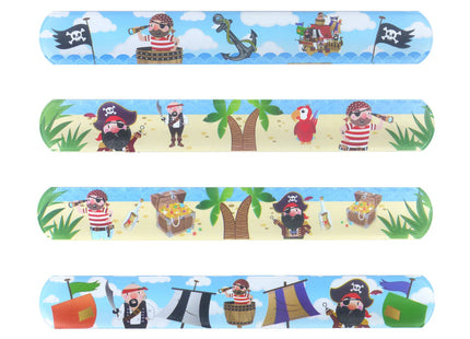 Piraten-Schnapparmband, 22x3 cm, 6 verschiedene Designs - Modisches Piratenarmband für Kinder TK Gruppe® Grosshandel 