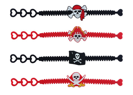 Piratenarmband, 19 cm, 4 verschiedene Designs - Modisches Piratenzubehör für Kinder TK Gruppe® Grosshandel 