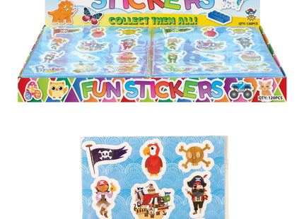 Piratenaufkleber, 10x11,5 cm, 12 Stück Pro Karte - Kinder Bastelzubehör TK Gruppe® Grosshandel 