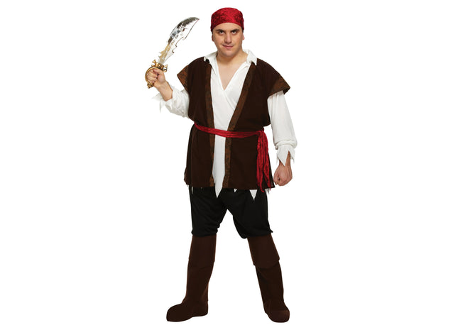 Piratenkostüm Herren XL - Karibischer Piratenkapitän Verkleidung, Erwachsene TK Gruppe® Grosshandel 