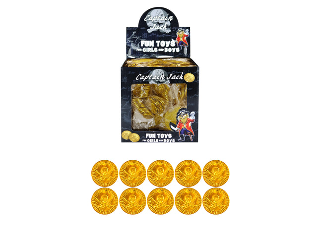 Piratenmünzen Gold - 2,4 cm, 12 Stück TK Gruppe® Grosshandel 