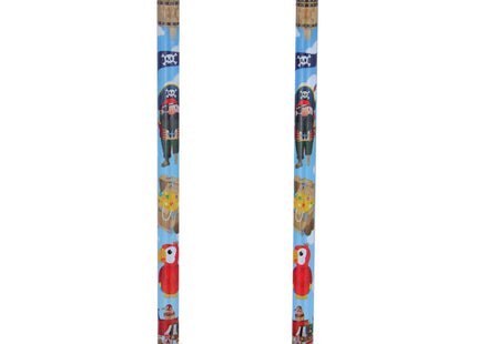 Piratenstifte mit Radiergummi, 2 verschiedene Designs – perfekt für Schule und kreatives Zeichnen TK Gruppe® Grosshandel 