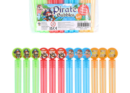 Pirates Bubble Party Tube, 4 ml, 10,5 cm – 4Er Pack Kinder Seifenblasen Spielzeug TK Gruppe® Grosshandel 