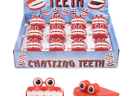 Plappernde Zähne Mit Augen, Uhrwerk, 4 Cm - Lustiges Aufziehspielzeug und Scherzartikelen TK Gruppe® Grosshandel 