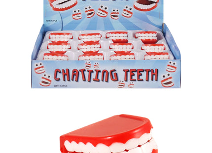 Plappernde Zähne Uhrwerk, 4 cm - Lustiges Aufziehspielzeug, Scherzartikelen TK Gruppe® Grosshandel 