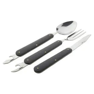 Platoon Camping-Besteckset in Schwarz: Robust & Funktional TK Gruppe® Grosshandel 