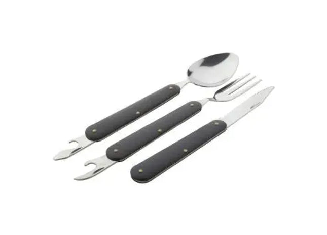 Platoon Camping-Besteckset in Schwarz: Robust & Funktional TK Gruppe® Grosshandel 